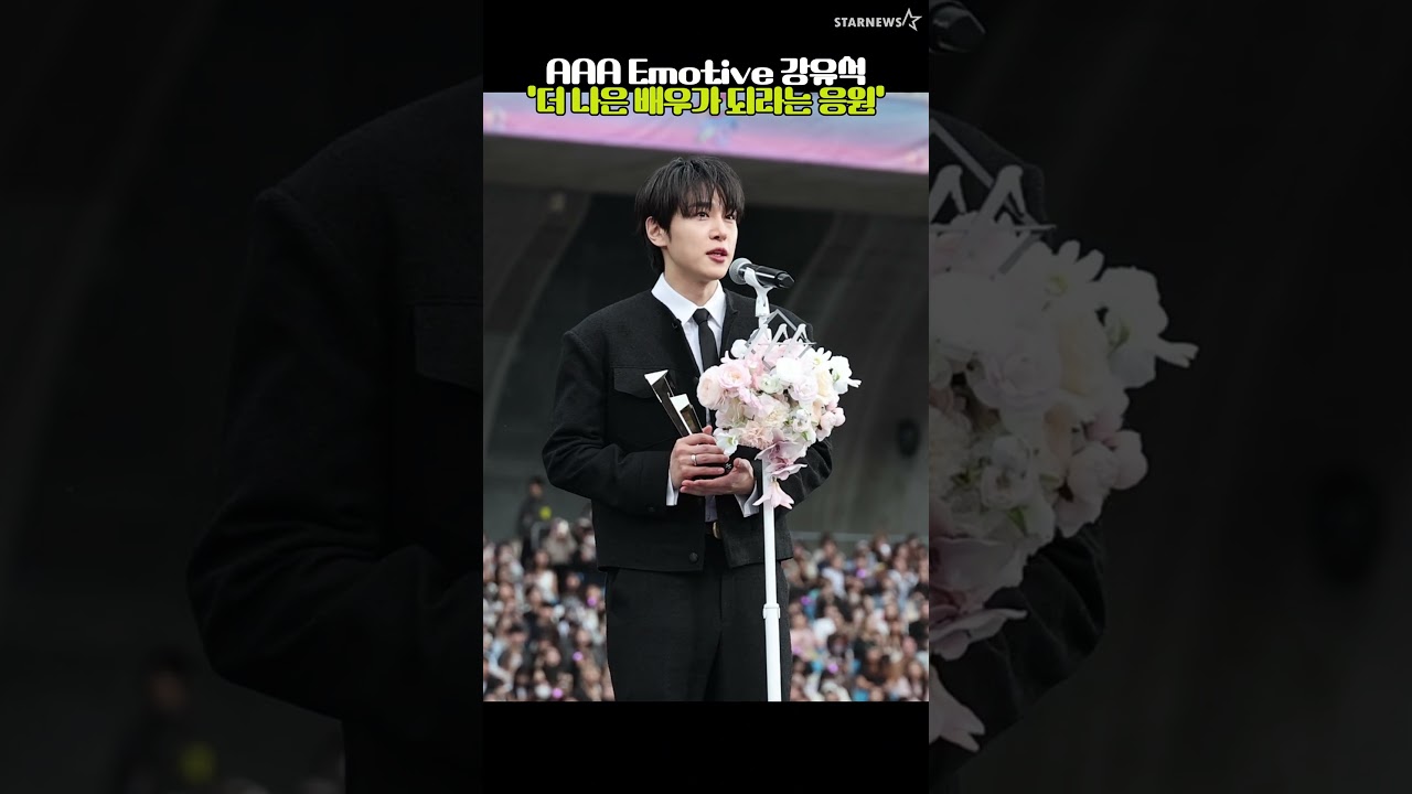 '소감은 짧을수록 좋다는데' AAA 이모티브 상 수상한 배우 강유석 미리보기
