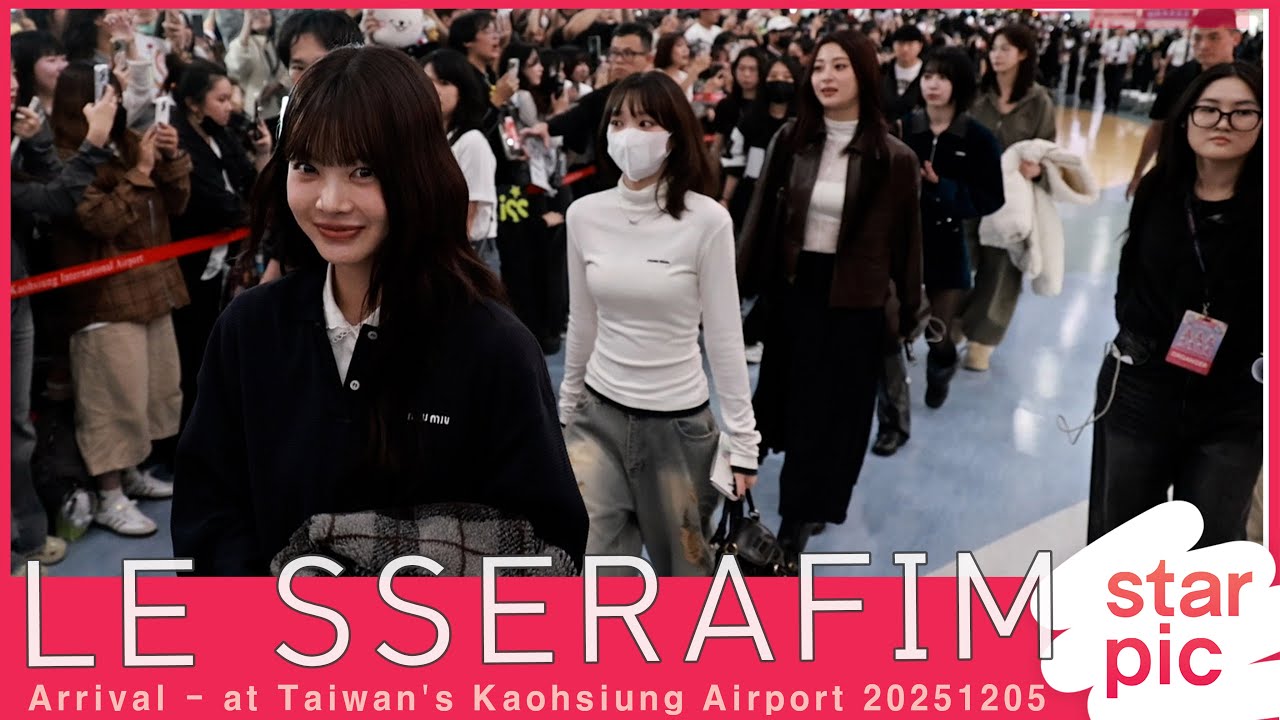 르세라핌 'AAA2025 기대하세요!' [STARPIC] / LE SSERAFIM Arrival - at Taiwan's Kaohsiung Airport 20251205 미리보기